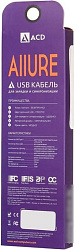 ACD Кабели USB ACD USB кабель ACD-Allure Lightning ; USB-A Кожа, 1м, черный (ACD-U926-P5B)