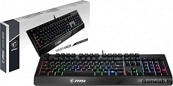 Клавиатура MSI VIGOR GK20 RU черный USB Multimedia for gamer LED (подставка для запястий)