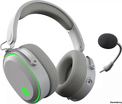 Наушники с микрофоном GMNG GG-HS405W белый мониторные BT/Radio/3.5mm оголовье (1899880)