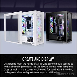 Корпус Thermaltake CTE T500 TG ARGB белый без БП ATX 3x140mm 2xUSB3.0 1xUSB3.1 audio bott PSU