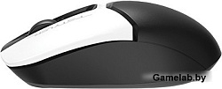 Мышь A4Tech Fstyler FB12 белый/черный оптическая (1200dpi) беспроводная BT/Radio USB (3but)