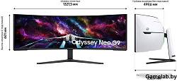 Монитор Samsung 57" Odyssey Neo G9 S57CG952NI черный VA LED 32:9 HDMI полуматовая HAS Piv 420cd 178г