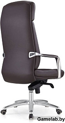 Кресло руководителя Бюрократ _DAO коричневый кожа с подголов. крестовина алюминий