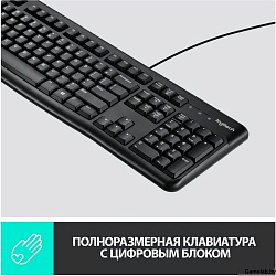Клавиатура + мышь Logitech MK120 клав:черный мышь:черный/серый USB (920-002562)