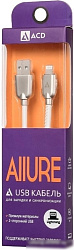 ACD Кабели USB ACD USB кабель ACD-Allure Lightning ; USB-A Кожа, 1м, белый (ACD-U926-P5W)