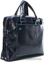 Деловая сумка Piquadro Blue Square CA3335B2/BLU2 с отделением для ноутбука синий натур.кожа