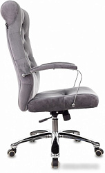 Кресло руководителя Бюрократ T-9928SL Fabric серый Italia 26 крестов. металл хром