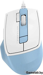 Мышь A4Tech Fstyler FM45S Air голубой/белый оптическая (2400dpi) silent USB (7but)
