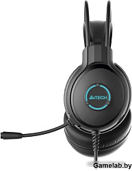 Наушники с микрофоном A4Tech Fstyler FH300U черный 2м мониторные USB оголовье (FH300U BLACK)