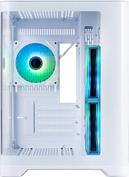 Корпус 1STPLAYER UVIEW UV6 ARGB White / mATX / 3x120mm ARGB fans / UV6-WH-2FC7R-W-1FC7-W