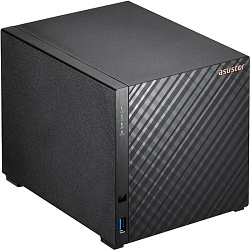 ASUSTOR AS1104T 4-Bay NAS/CPU (2Core) 1.4GHz/1GBDDR4/noHDD,LFF(HDD,SSD)/1x1GbE(LAN)/2xUSB3.2/; 90IX0
