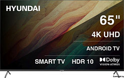 Телевизор LED Hyundai 65" H-LED65BU7009 Android TV Frameless Metal черный/черный 4K Ultra HD 60Hz DV