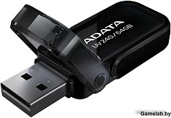 Флеш Диск A-Data 64Gb UV240 AUV240-64G-RBK USB2.0 черный