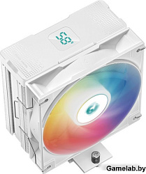 Кулер DEEPCOOL AG400 DIGITAL WH ARGB LGA1700/1200/115X/AM5/AM4 (9шт/кор, TDP 220W, PWM, ARGB Fan 120