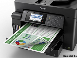 МФУ струйный Epson L15150 (C11CH72404) A3+ Duplex Net WiFi USB RJ-45 черный