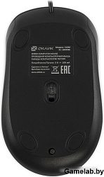 Мышь Оклик 310M черный/серый оптическая (2400dpi) USB для ноутбука (4but)