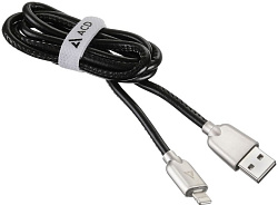 ACD Кабели USB ACD USB кабель ACD-Allure Lightning ; USB-A Кожа, 1м, черный (ACD-U926-P5B)