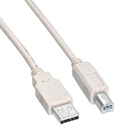 Кабель Buro USB2.0-AM/BM-1.8M-MG USB A(m) USB B(m) 1.8м феррит.кольца серый
