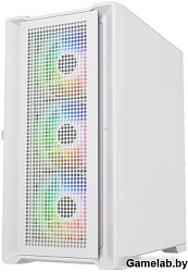 Корпус Powercase Alisio Micro X4W V2, Tempered Glass, 4х 120mm ARGB fans, ARGB HUB, белый, mATX  (CA