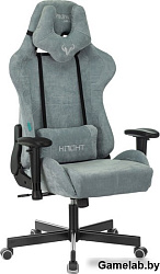 Кресло игровое Бюрократ VIKING KNIGHT Fabric серо-голубой Light-28 с подголов. крестовина металл