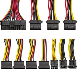 Блок питания Exegate 450PPX 450W (RTL, ATX, black, active PFC, 14 cm, 20+4pin/4pin/PCI-E/4*IDE/5*SAT