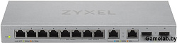 Коммутатор Zyxel XGS1010-12, 8xGE, 2x1/2,5GE, 2xSFP+, настольный, бесшумный