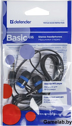 Defender Basic 616 наушники вставные чёрно-синие