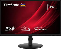 Монитор ViewSonic 23.8" VA2408-HDJ черный IPS LED 5ms 16:9 HDMI матовая HAS Piv 1000:1 250cd 178гр/1