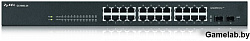 Smart L2 коммутатор Zyxel GS1900-24, rack 19", 24xGE, 2xSFP, бесшумный