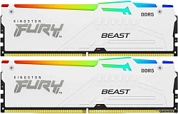 Память DDR5 2x32GB 6000MHz Kingston KF560C36BWEAK2-64 Fury Beast White Expo RGB RTL Gaming PC5-48000
