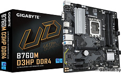 Gigabyte Материнская плата Gigabyte B760M D3HP DDR4, RTL Socket 1700, Intel®B760, 4xDDR4-3200, D-SUB
