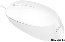 Philips Проводная Мышь SPK7207 3 кнопки, USB 2.0, 1200dpi, Белый