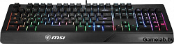 Клавиатура MSI VIGOR GK20 RU черный USB Multimedia for gamer LED (подставка для запястий)