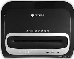 Шредер ГЕЛЕОС УМ35-5, (DIN P-5), фрагмент 1,9х14мм, 24-27 лист (70г/м2), CD/пл.карты/скрепки/скобы, 