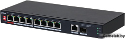 Коммутатор Dahua DH-PFS3110-8ET1GT1GF-96 8x100Mb 1G неуправляемый