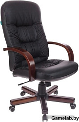 Кресло руководителя Бюрократ T-9908 черный кожа крестовина металл/дерево