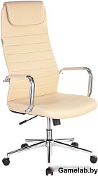 Кресло руководителя Бюрократ KB-9N/ECO бежевый искусственная кожа с подголов. крестовина металл хром