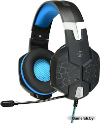 Наушники с микрофоном Oklick HS-L930G SNORTER черный/синий 2м мониторные USB оголовье (HS-L930G)