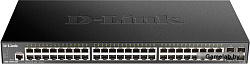 D-Link DGS-1250-52X/A1A, L2 Smart Switch with 48 10/100/1000Base-T ports and 4 10GBase-X SFP+ ports.