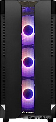 Корпус CHIEFTEC HUNTER GS-01B-OP без БП, боковая панель из закаленного стекла, 3xARGB LED 120мм вент