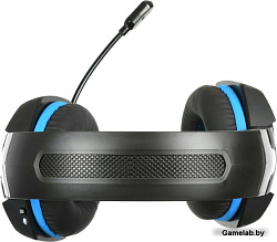 Наушники с микрофоном Oklick HS-L930G SNORTER черный/синий 2м мониторные USB оголовье (HS-L930G)