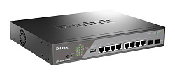 D-Link DSS-200G-10MPP/A1A Настраиваемый L2 коммутатор с 8 портами 10/100/1000Base-T и 2 портами 1000