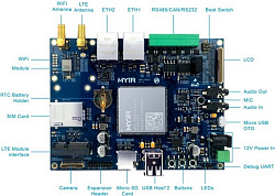 Myir MYD-Y6ULY2-V2-256N256D-50-C i.MX 6UL 256MB DDR3SDRAM, 256MB Nand Flashor 4GB eMMC Flash