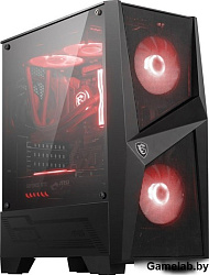 MSI MAG FORGE 100M Mid-Tower, ATX, 2xUSB 3.2, Audio I/O, 2x120mm RGB Fan, 1x120mm black Fan, 6-ch Li