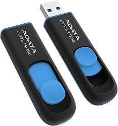 Флеш Диск A-Data 512GB DashDrive UV128 AUV128-512G-RBE USB3.0 черный/синий