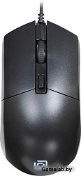 Мышь Оклик 207M черный оптическая (2400dpi) USB (4but)