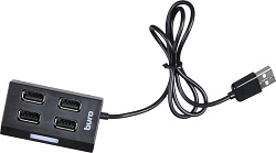Разветвитель USB 2.0 Buro BU-HUB4-U2.0 4порт. черный