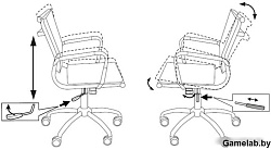 Кресло руководителя Бюрократ CH-993-Low серый искусственная кожа низк.спин. крестовина металл хром