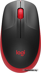 Мышь Logitech M190 красный/черный оптическая (1000dpi) беспроводная USB (2but)