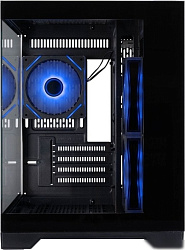 Корпус 1STPLAYER MEGAVIEW MV6-TP ARGB Black / mATX / 3x120mm ARGB fans / MV6-TP-BK-2FC7R-1FC7